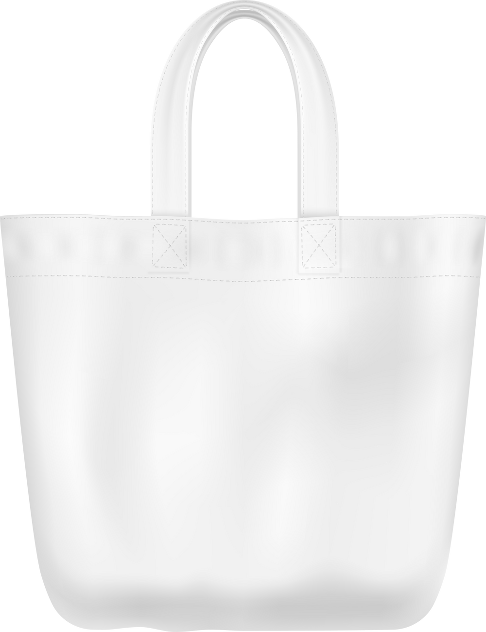 Textile  white tote  bag